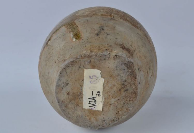 明代青釉双口鸡首瓷壶