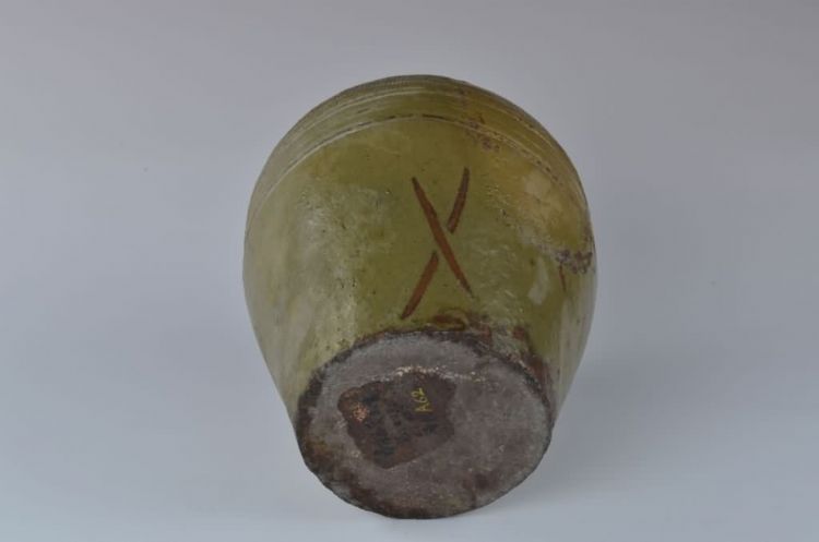 清代青黄釉蝇纹陶瓮