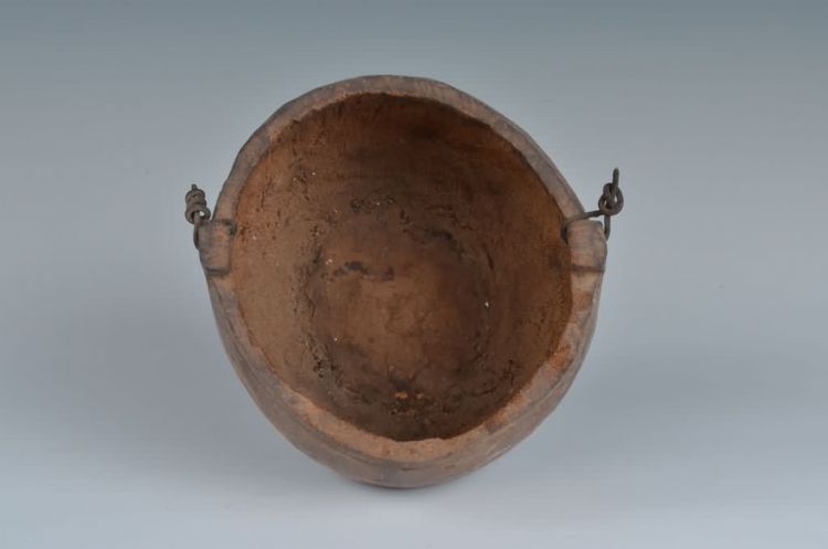 现代黎族双耳竹碗