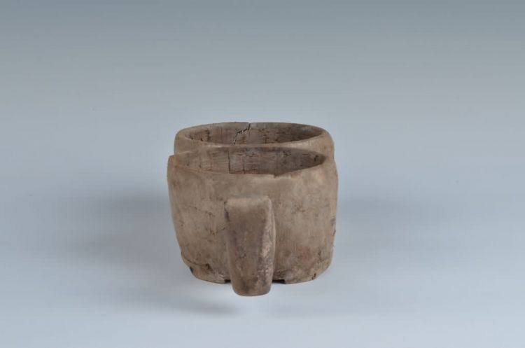 现代黎族独木双联罐