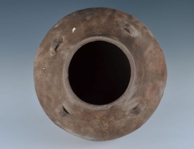 明代青褐釉四耳陶瓮