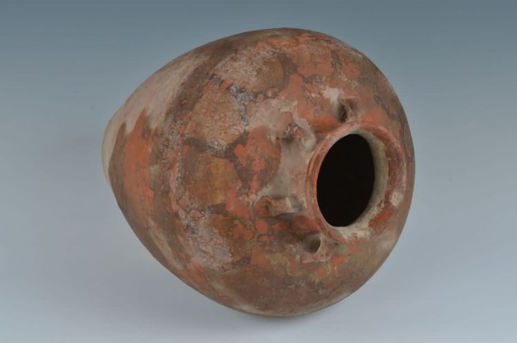 清代青褐釉六耳瓮