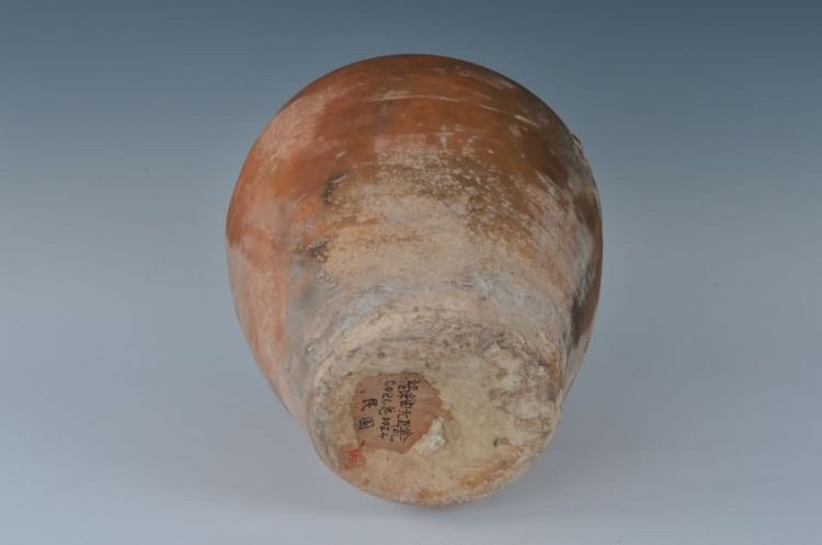 民国青褐釉无耳陶罐