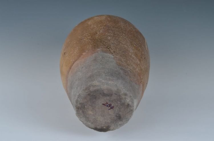 清代青褐釉四耳陶罐