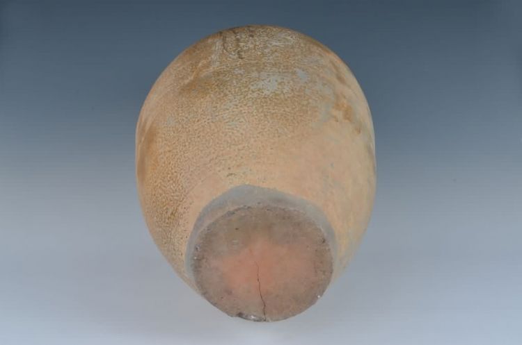 明代青黄釉花鸟纹五耳瓮