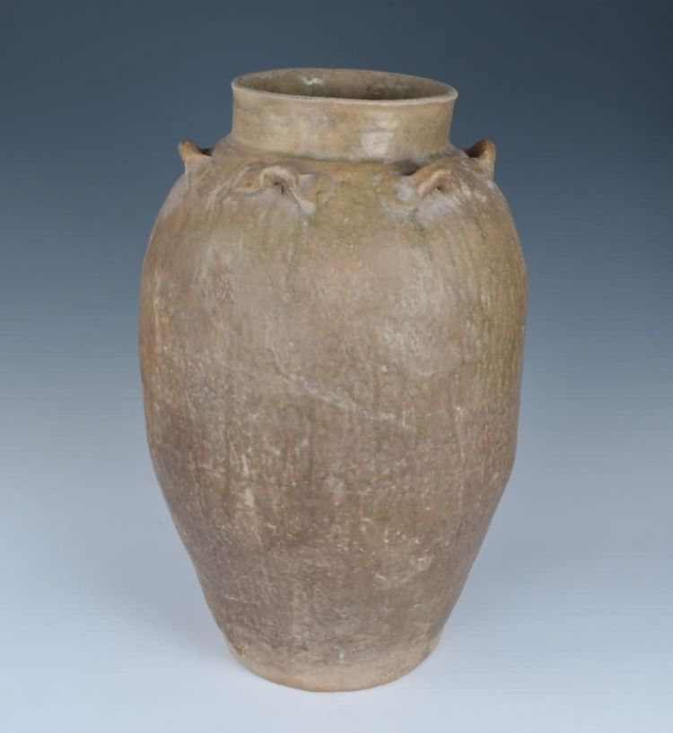 明代青釉六耳瓮