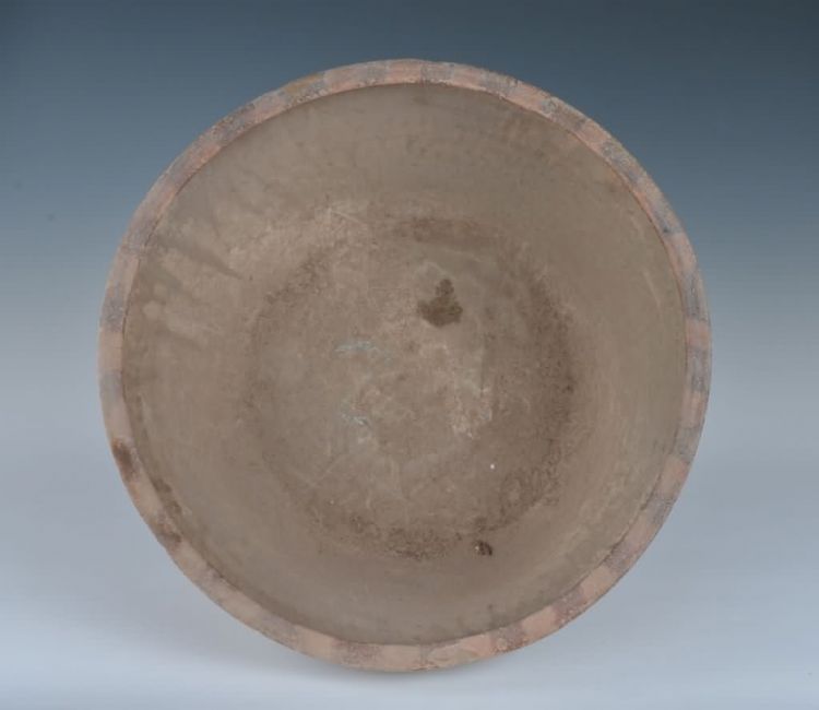 清代青黄釉六耳钵