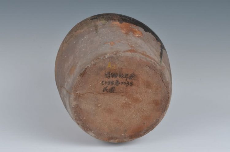 民国褐釉四耳罐