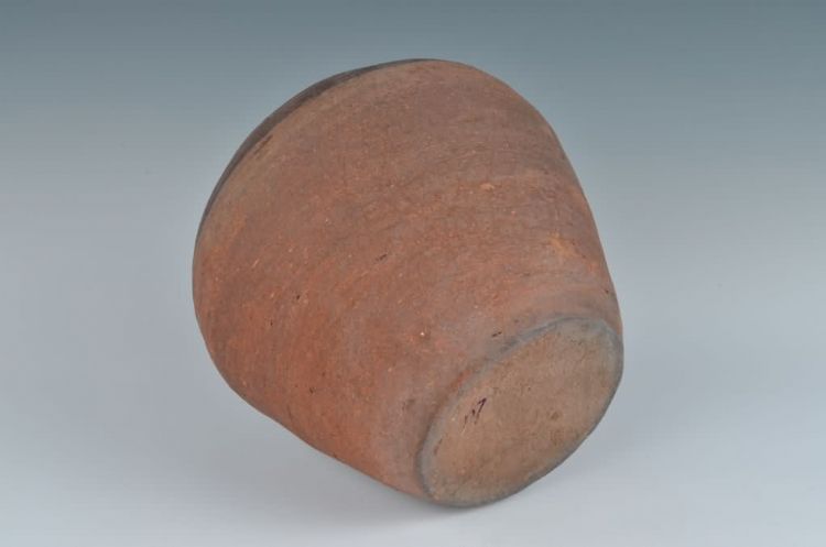 清代褐釉无耳陶瓮