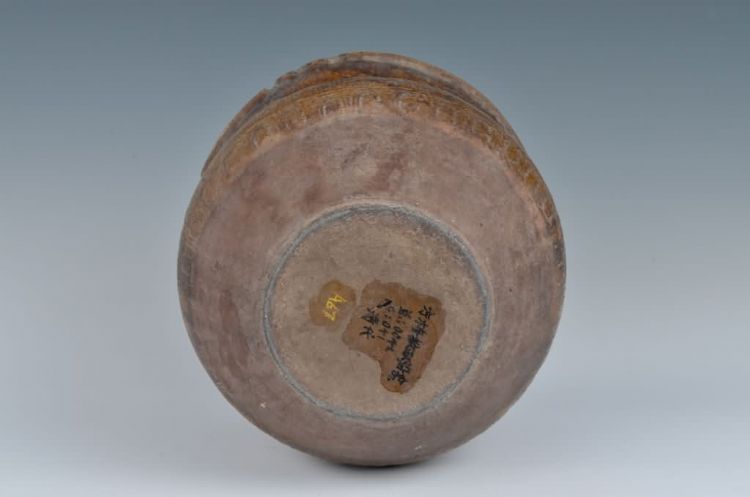 现代黄褐釉双口罐